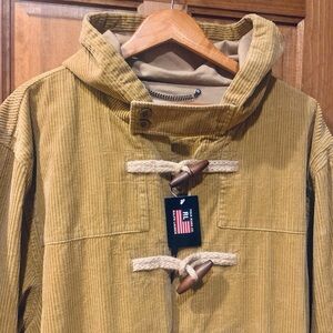 Vintage RALPH LAUREN POLO JEANS COMPANY CORDUROY DUFFLE Hooded Jacket